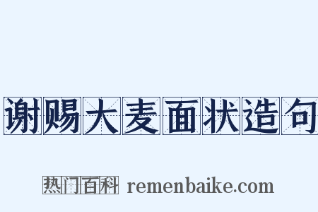 谢赐大麦面状造句是什么意思的图片